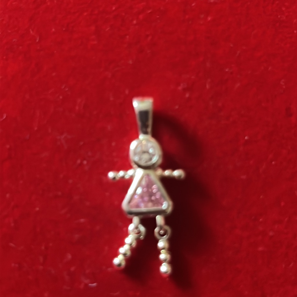 Tested 925sterling Silver Girl Figure Pendent Preowned